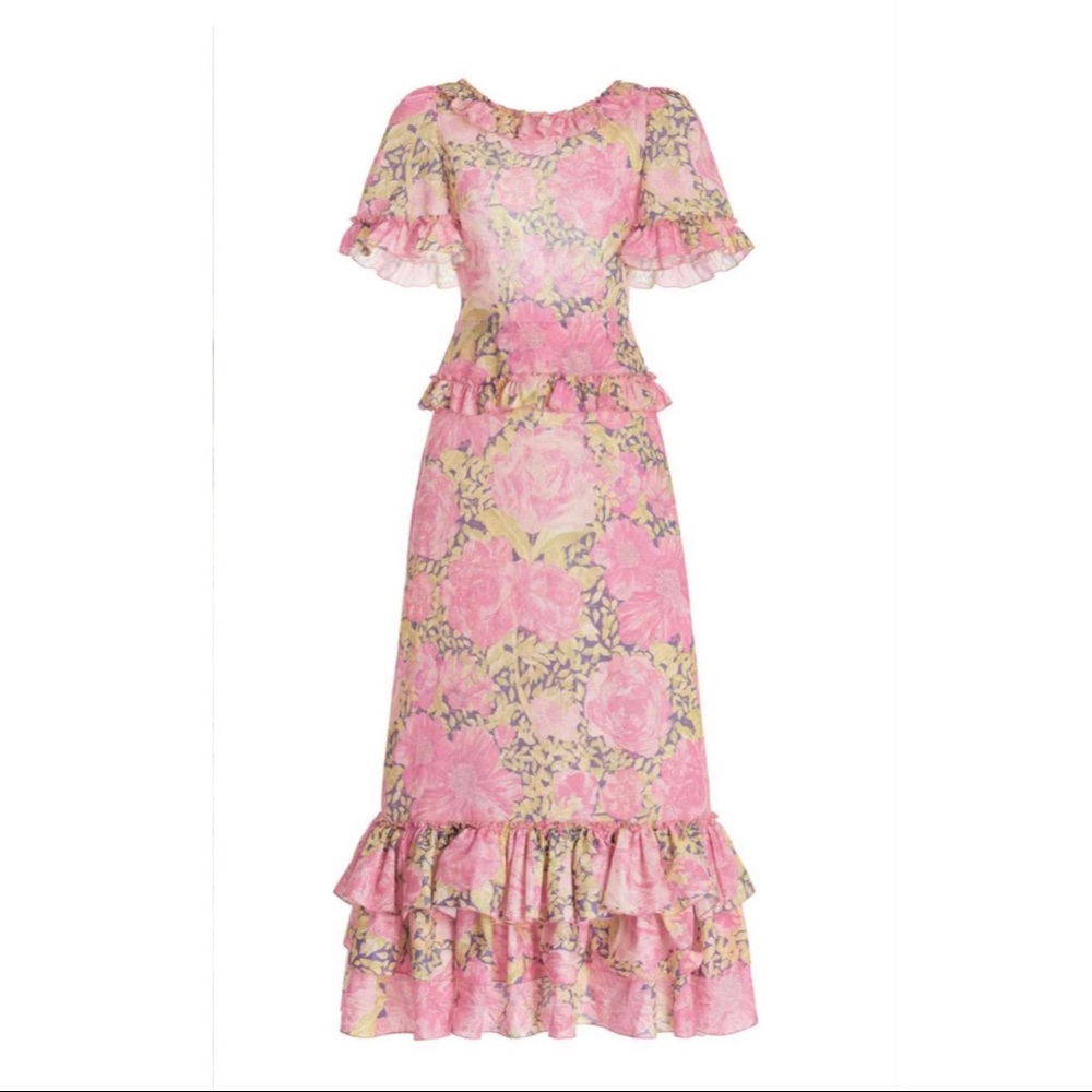 The Vampire’s Wife Heidi Printed Linen-Cotton Maxi Dress